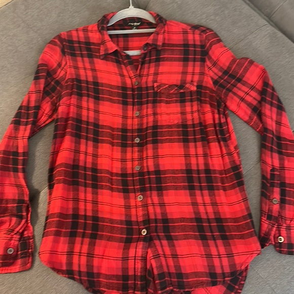 Lucky Brand Tops - Lucky Brand plaid button down, ultra soft!!!  Button details on the back size S